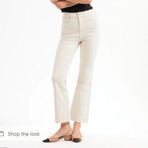 VERONICA BEARD Ecru Carson Kick-Flare Jean